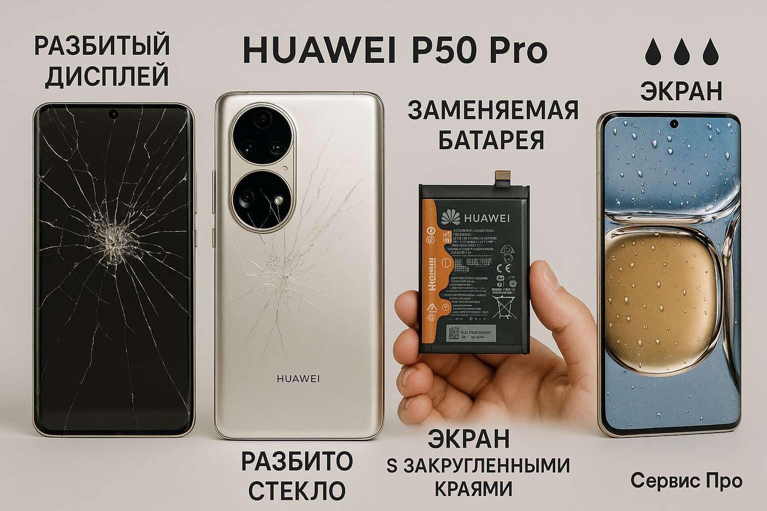 Ремонт Huawei P50 Pro в Гомеле