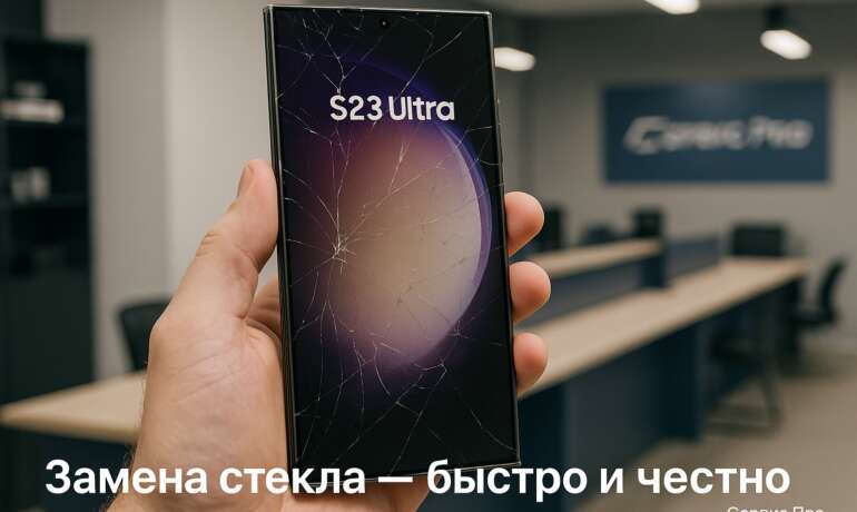 Замена стекла в телефоне Samsung S23 Ultra Гомель