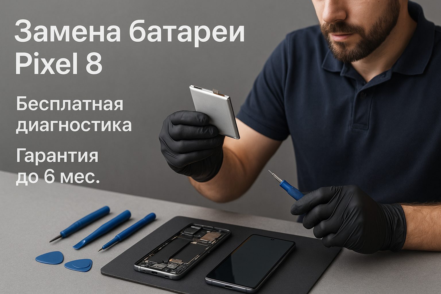 Замена батареи Pixel 8 в Гомеле