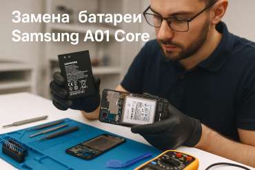 Замена батареи Samsung A01 Core в Гомеле