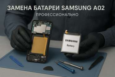 Замена батареи Samsung A02 в Гомеле