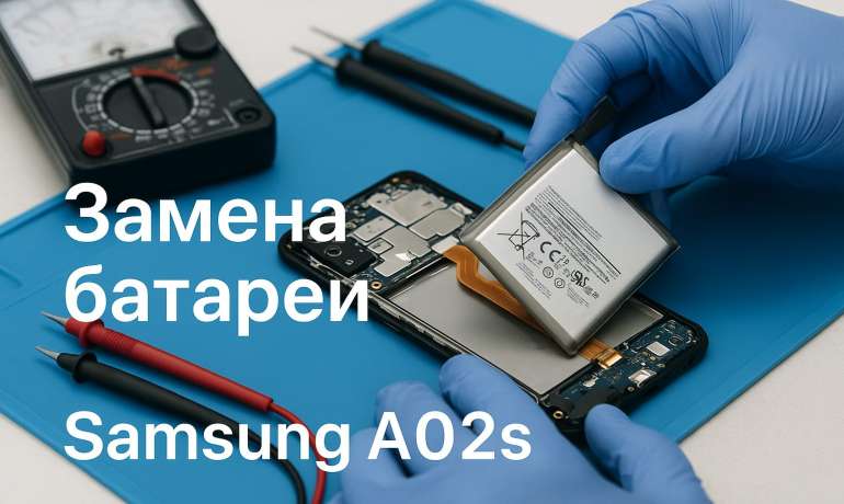 Замена батареи Samsung A02s в Гомеле