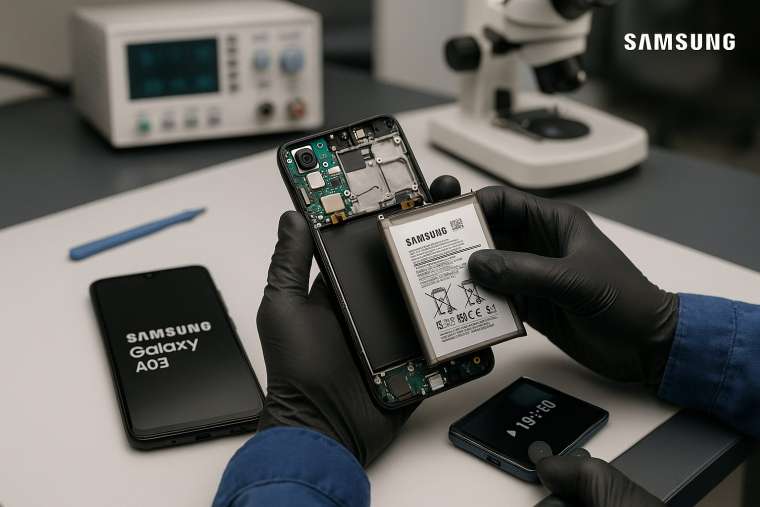 Замена батареи Samsung A03 в Гомеле