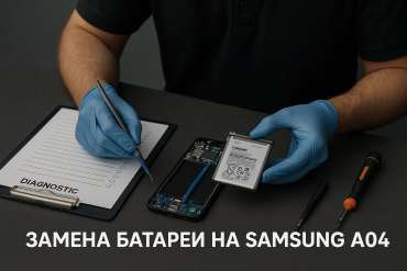 Замена батареи Samsung A04 в Гомеле