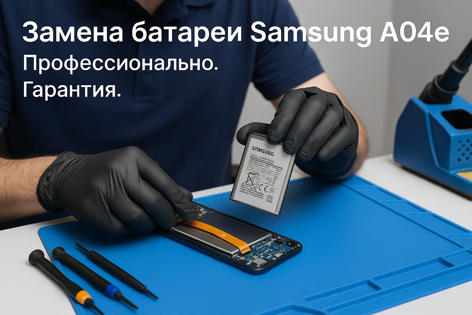 Замена батареи Samsung A04e в Гомеле