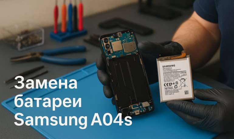 Замена батареи Samsung A04s в Гомеле