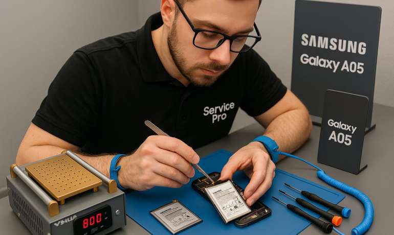 Замена батареи Samsung A05 в Гомеле