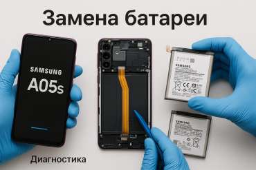 Замена батареи Samsung A05s в Гомеле