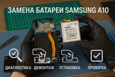 Замена батареи Samsung A10 в Гомеле