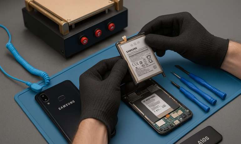 Замена батареи Samsung A10s в Гомеле