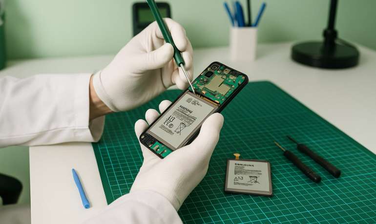 Замена батареи Samsung A13 в Гомеле