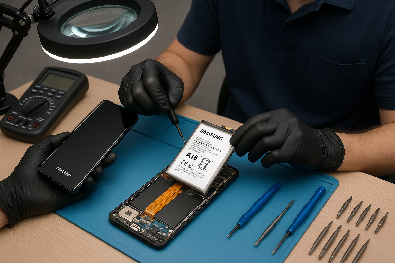 Замена батареи Samsung A16 в Гомеле