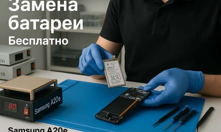 Замена батареи Samsung A20e в Гомеле
