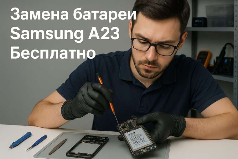 Замена батареи Samsung A23 в Гомеле
