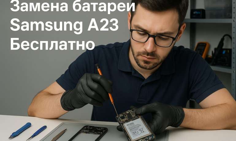 Замена батареи Samsung A23 в Гомеле
