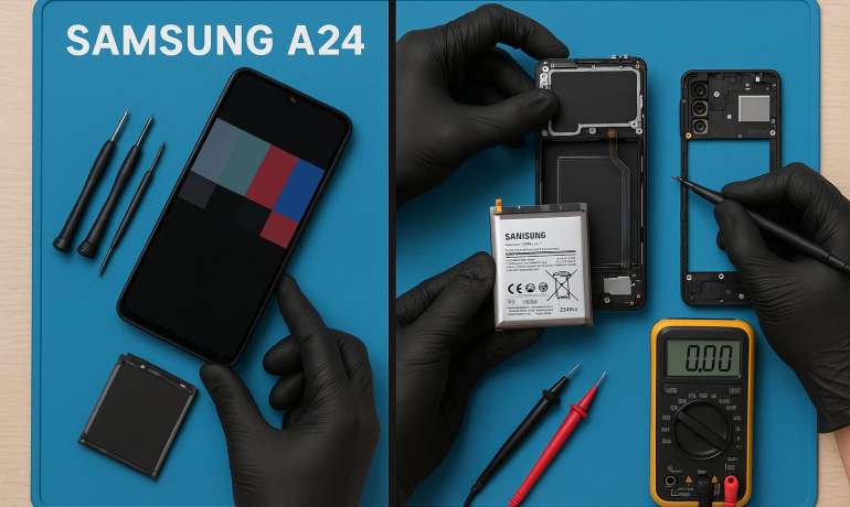 Замена батареи Samsung A24 в Гомеле