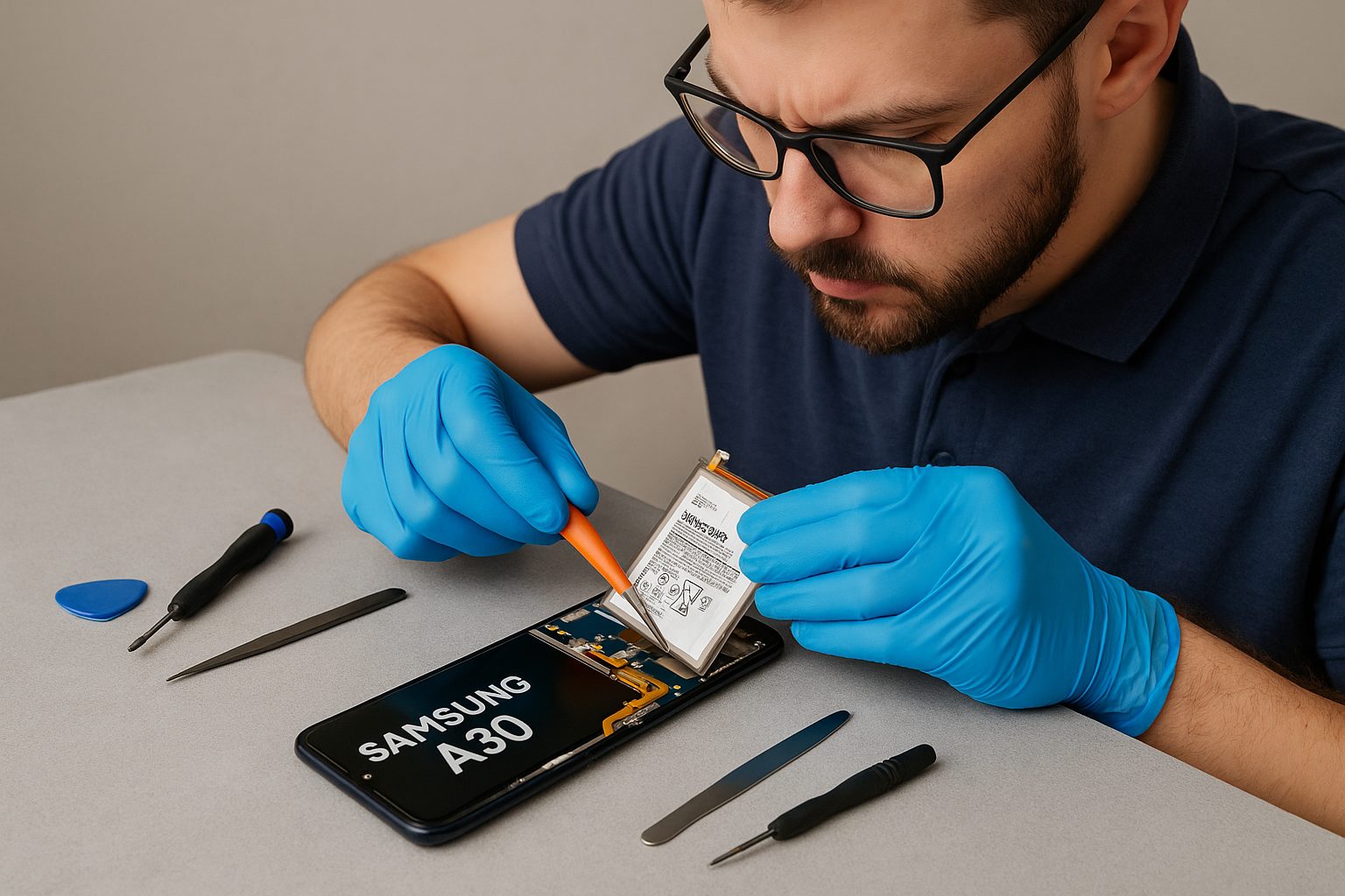 Замена батареи Samsung A30 в Гомеле