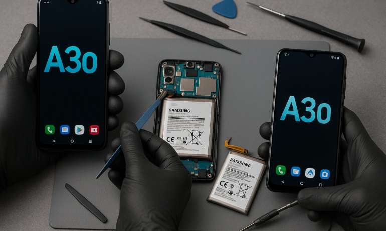 Замена батареи Samsung A30s в Гомеле