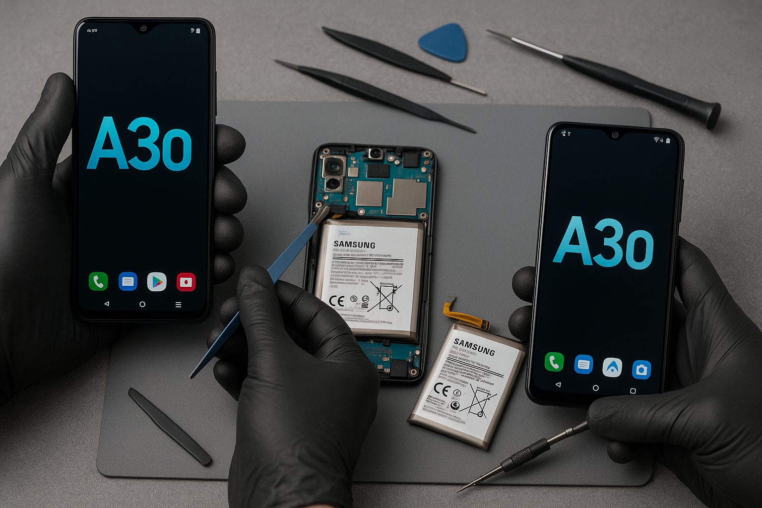 Замена батареи Samsung A30s в Гомеле