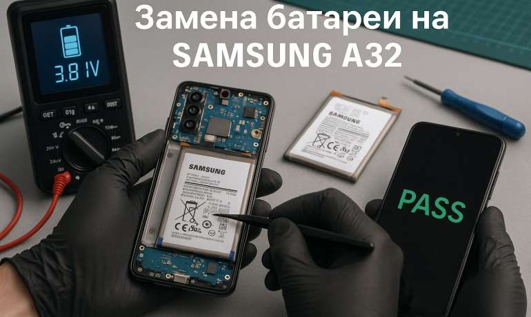 Замена батареи Samsung A32 в Гомеле