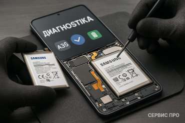 Замена батареи Samsung A35 в Гомеле
