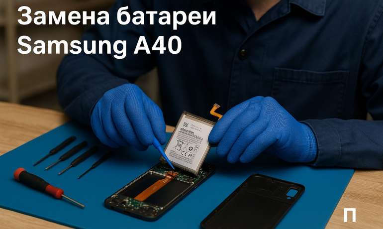 Замена батареи Samsung A40 в Гомеле