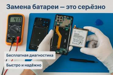 Замена батареи Samsung A42  в Гомеле