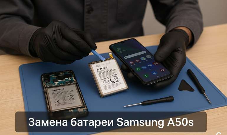 Замена батареи Samsung A50s в Гомеле