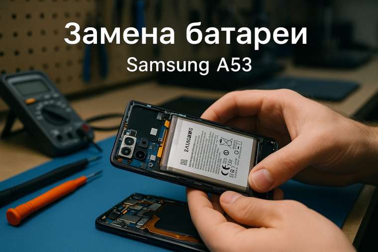 Замена батареи Samsung A53  в Гомеле