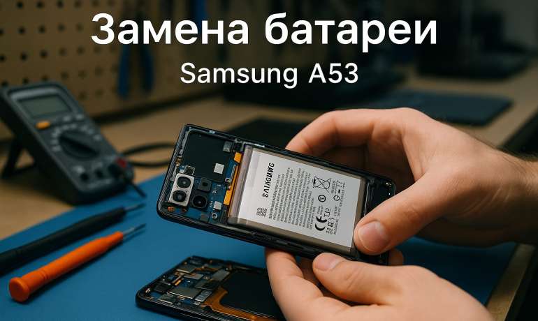 Замена батареи Samsung A53  в Гомеле