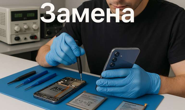 Замена батареи Samsung A54 в Гомеле