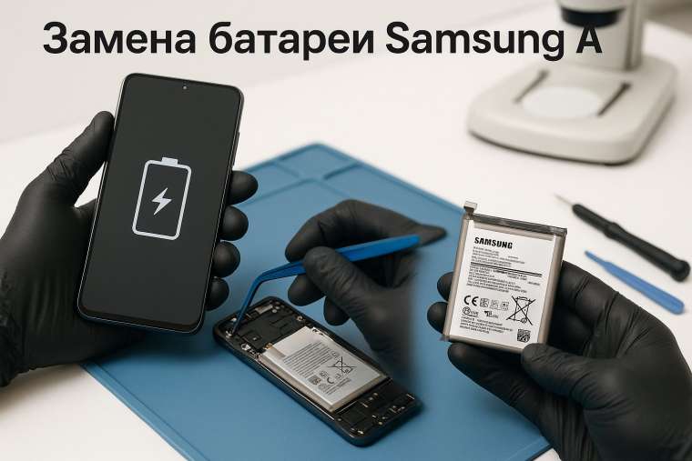 Замена батареи Samsung A55  в Гомеле