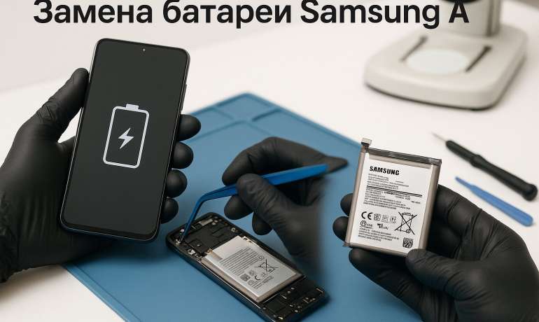 Замена батареи Samsung A55  в Гомеле