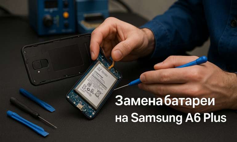 Замена батареи Samsung A6 Plus в Гомеле