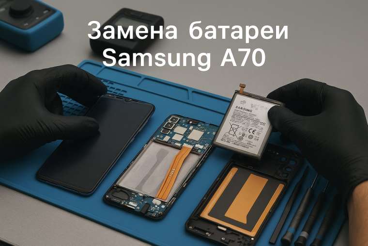 Замена батареи Samsung A70 в Гомеле