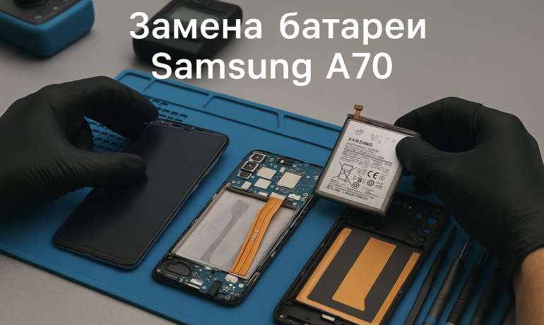 Замена батареи Samsung A70 в Гомеле