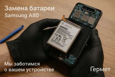 Замена батареи Samsung A80 в Гомеле