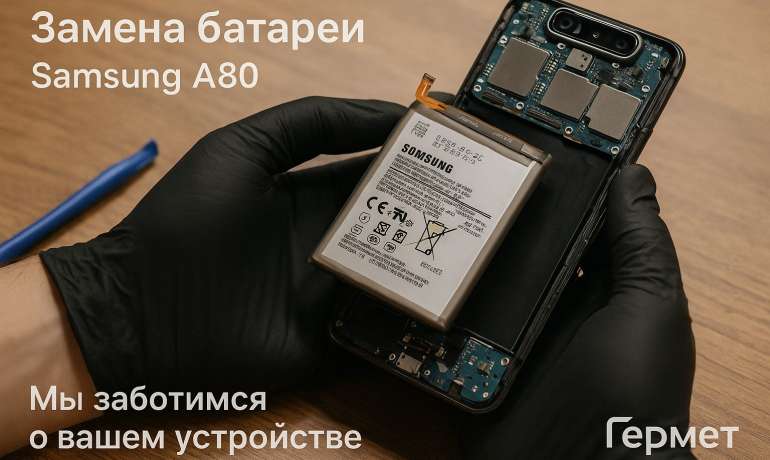 Замена батареи Samsung A80 в Гомеле