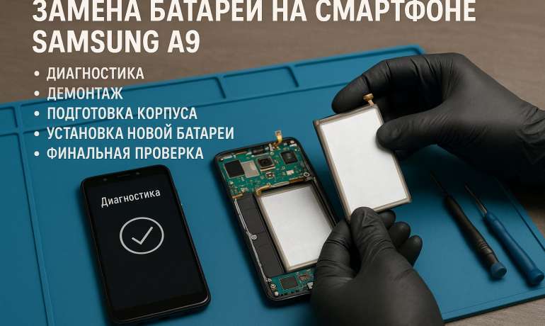 Замена батареи Samsung A9 в Гомеле