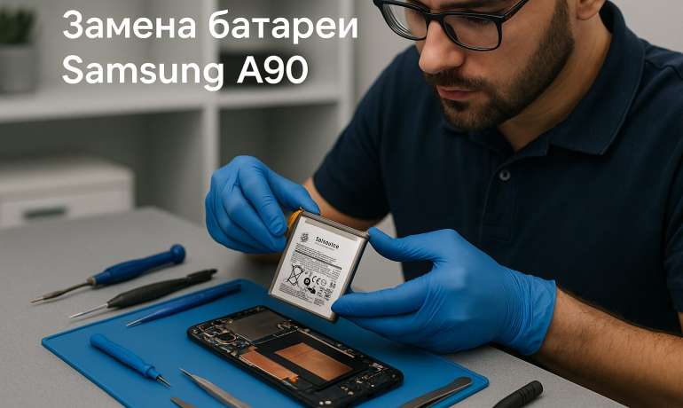 Замена батареи Samsung A90  в Гомеле