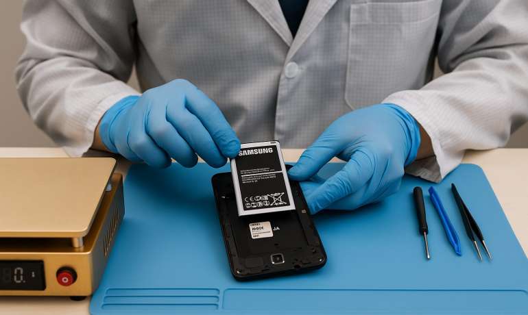 Замена батареи Samsung J4 в Гомеле