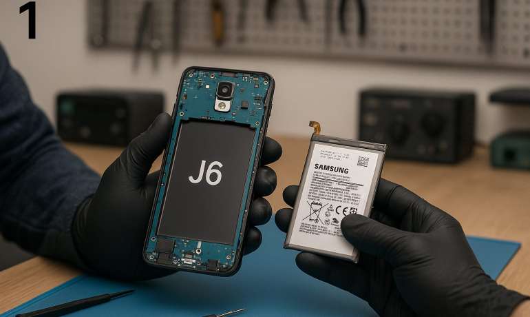 Замена батареи Samsung J6 в Гомеле
