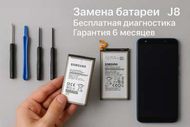 Замена батареи Samsung J8 в Гомеле