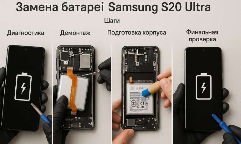 Замена батареи Samsung S20 Ultra в Гомеле