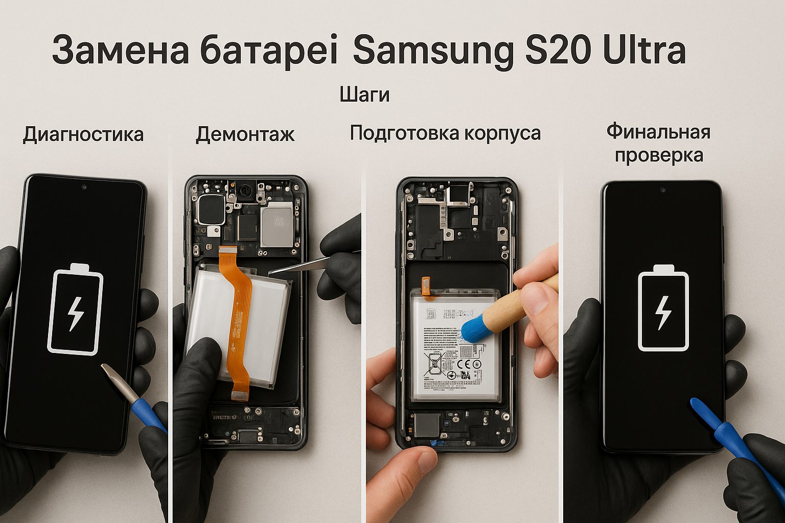 Замена батареи Samsung S20 Ultra в Гомеле
