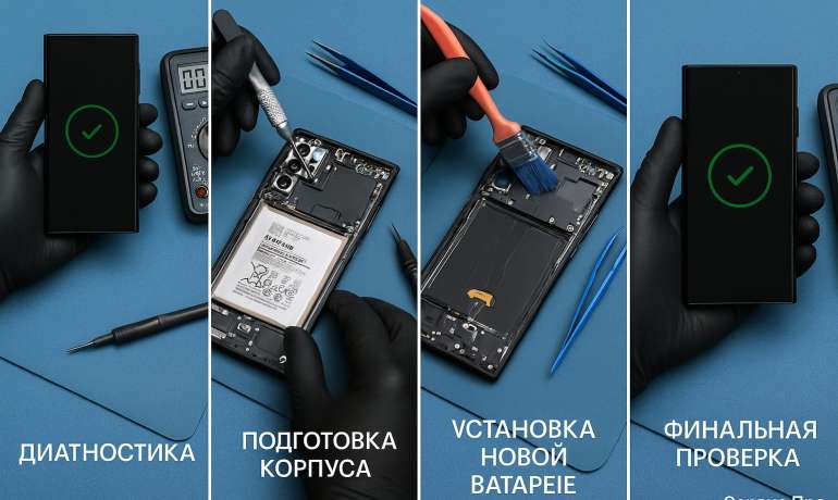 Замена батареи Samsung S22 Ultra  в Гомеле