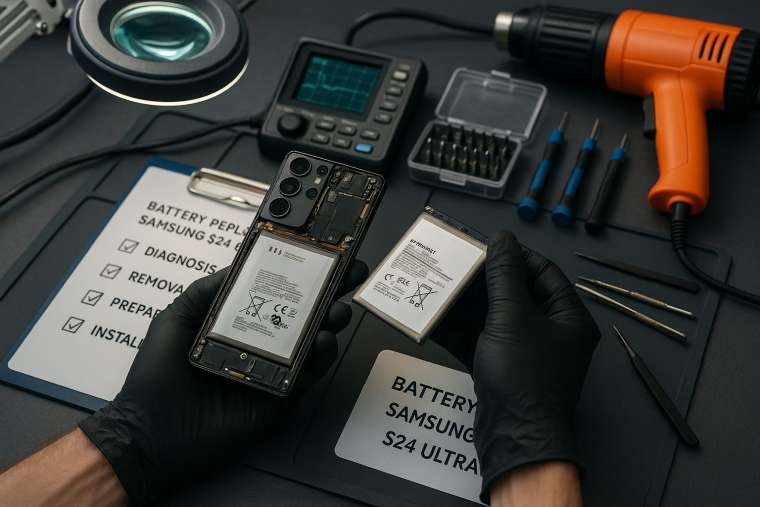 Замена батареи Samsung S24 Ultra  в Гомеле