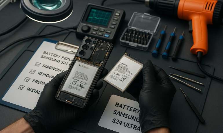 Замена батареи Samsung S24 Ultra  в Гомеле