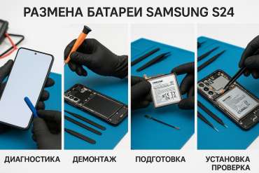 Замена батареи Samsung S24  в Гомеле