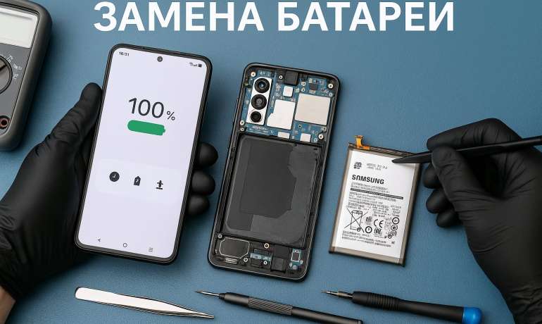 Замена батареи Samsung S25 Plus в Гомеле